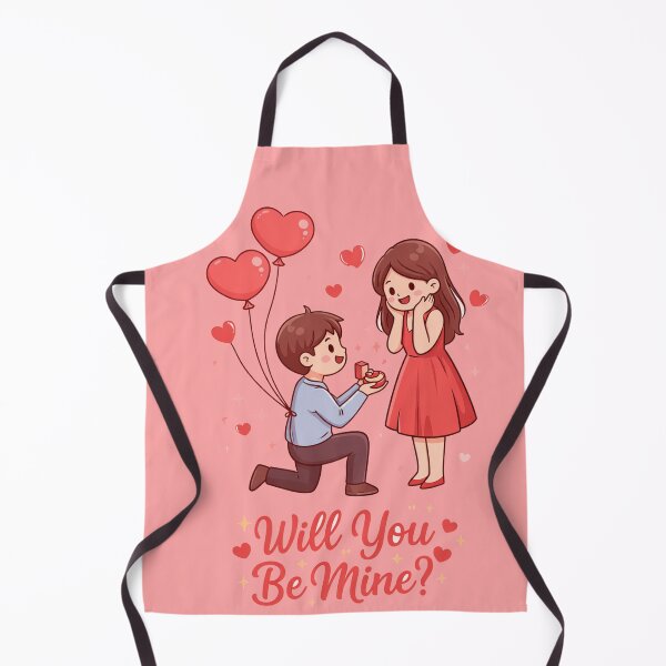 Item preview, Will You Be Mine Cute Proposal Illustration designed and sold by Wizdem Artworkz.
