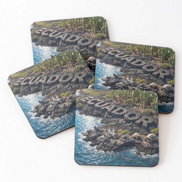 Item preview, Sunny Galapagos Island with Carved 'Ecuador', Wildlife, Volcano designed and sold by MyEz Style.
