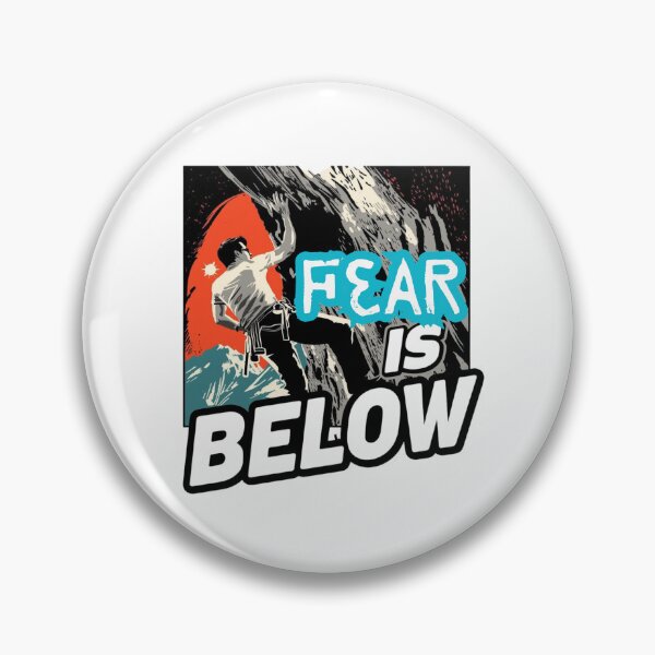 Item preview, Fear Is Below – Vintage Rock Climbing Courage Illustration02 designed and sold by kuikai123.
