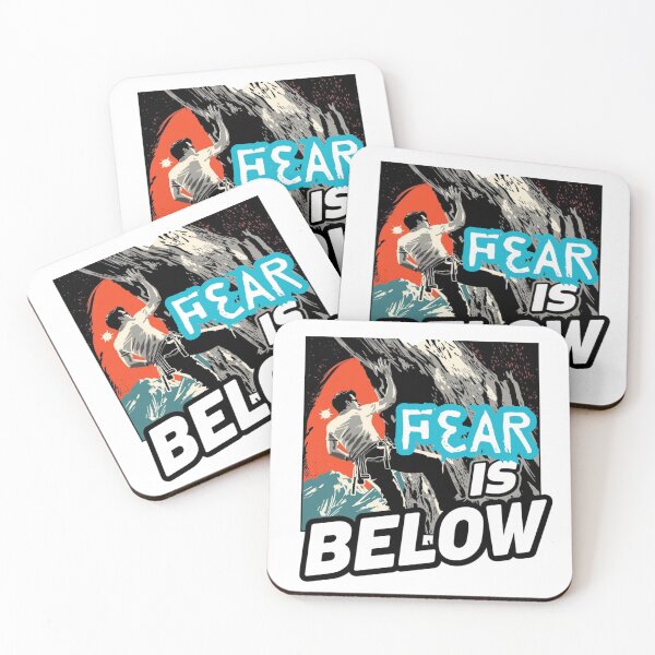 Item preview, Fear Is Below – Vintage Rock Climbing Courage Illustration02 designed and sold by kuikai123.