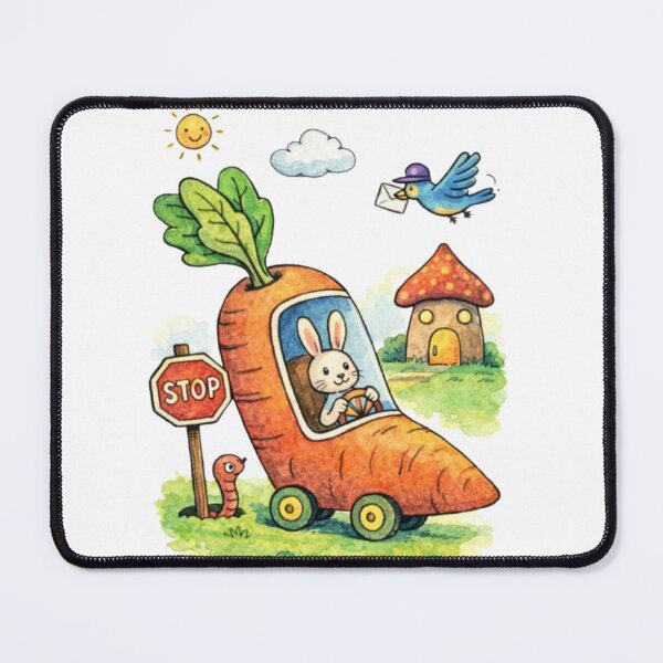 Item preview, Captain Rabbit – Carrot Car Adventure Illustration designed and sold by Dogandesighn.