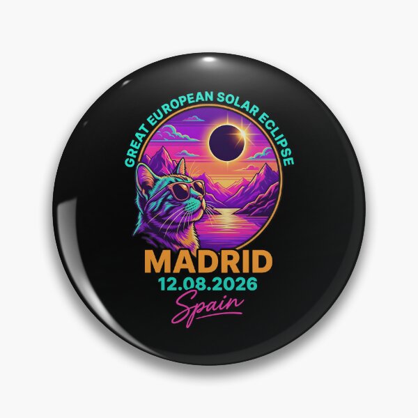 Item preview, Great European Solar Eclipse 2026 Madrid Spain Cat Lover designed and sold by pansak.
