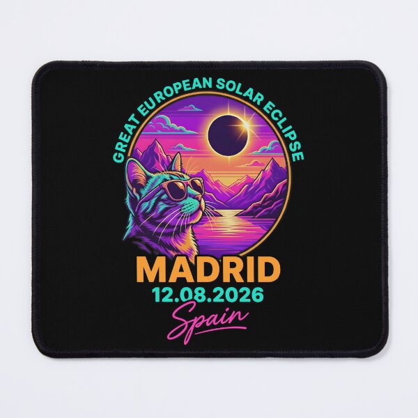 Item preview, Great European Solar Eclipse 2026 Madrid Spain Cat Lover designed and sold by pansak.