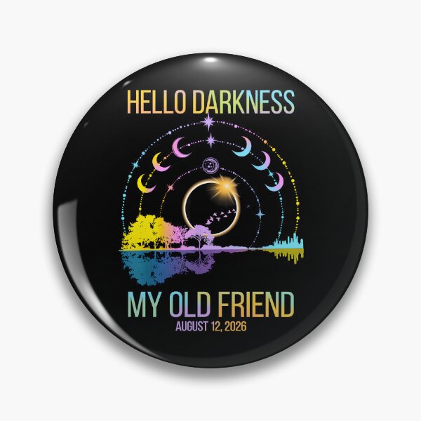 Item preview, Hello Darkness Retro My Old Friend August 12 2026 Totality Tie Dye designed and sold by pansak.