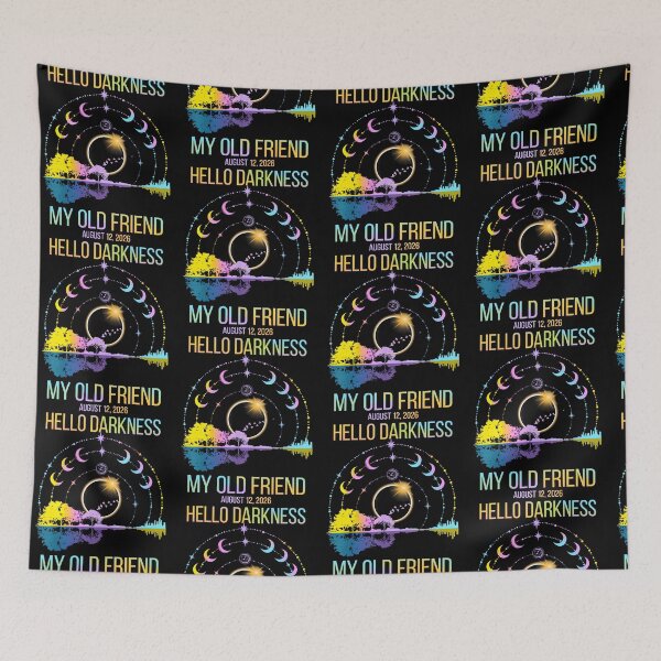 Item preview, Hello Darkness Retro My Old Friend August 12 2026 Totality Tie Dye designed and sold by pansak.