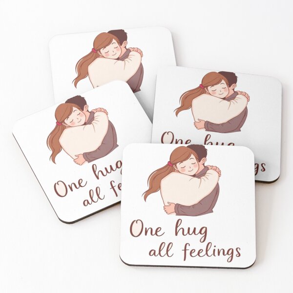 Item preview, One Hug, All Feelings – Cute Couple Illustration designed and sold by Wizdem Artworkz.