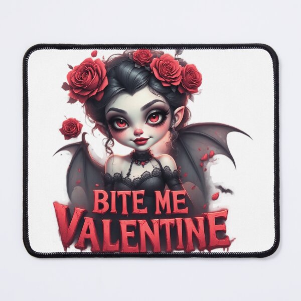 Item preview,  Bite Me Valentine Succubus with Roses designed and sold by newvisionart191.