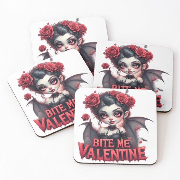 Item preview,  Bite Me Valentine Succubus with Roses designed and sold by newvisionart191.