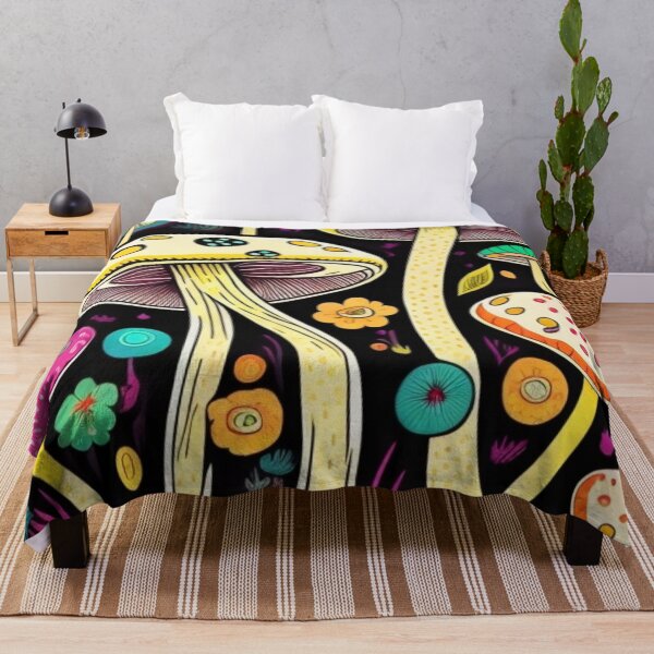 Item preview, Psychedelic Mushroom Illustration Art for Whimsical Nature Lovers designed and sold by WildStroke.
