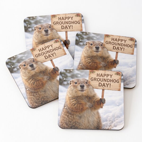 Item preview, Happy Groundhog Day – Cute Groundhog Winter Art designed and sold by Darlin8888.