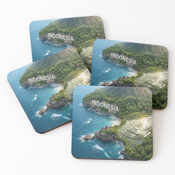 Item preview, Iconic Indonesia Landscape: Volcano, Temple, Terraces, and Coastal Beauty designed and sold by MyEz Style.