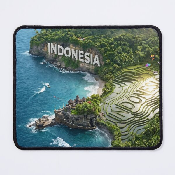 Item preview, Iconic Indonesia Landscape: Volcano, Temple, Terraces, and Coastal Beauty designed and sold by MyEz Style.