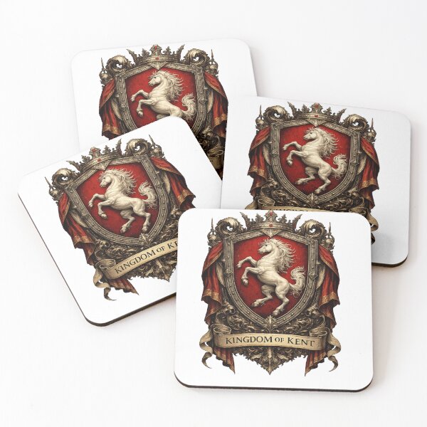 Item preview, Kingdom of Kent Heraldic Crest – Medieval Shield Fantasy Heraldry Art designed and sold by GarnerSupplyCo.