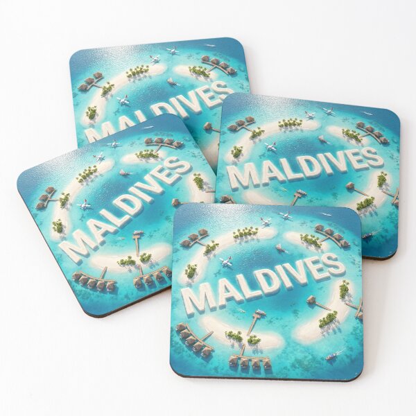 Item preview, Idyllic Maldives Aerial: Resorts, Turquoise Sea, and Coral Gardens designed and sold by MyEz Style.