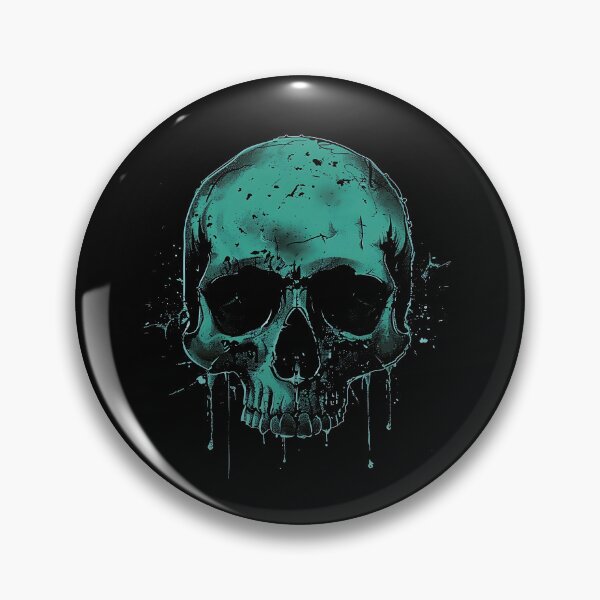 Item preview, Dripping Teal Skull Art designed and sold by v1per4ever.