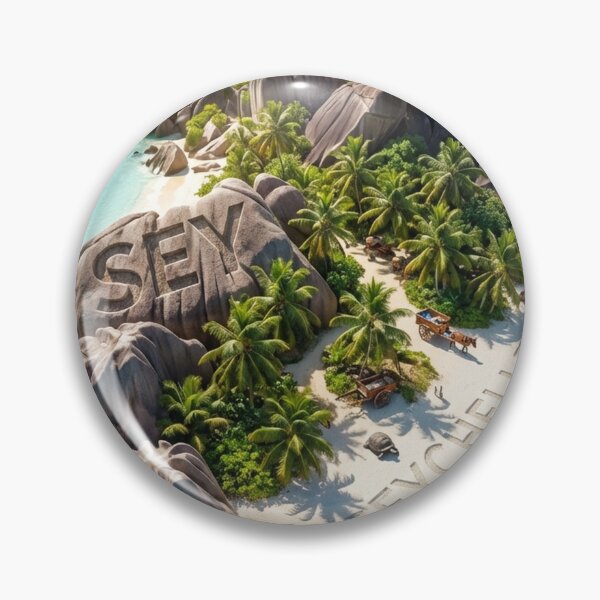 Item preview, Idyllic Seychelles Island: Aerial View of Granite Boulders & Turquoise Sea designed and sold by MyEz Style.