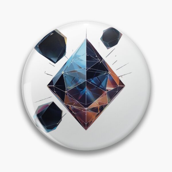 Item preview, Modern Geometric Prism Abstract Art, Floating Crystalline Polygons designed and sold by zeeshandesign99.