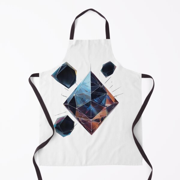 Item preview, Modern Geometric Prism Abstract Art, Floating Crystalline Polygons designed and sold by zeeshandesign99.