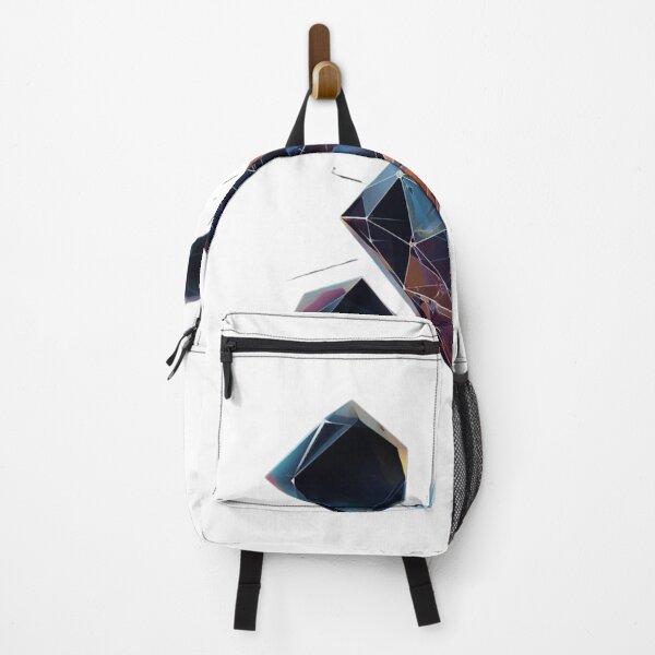 Item preview, Modern Geometric Prism Abstract Art, Floating Crystalline Polygons designed and sold by zeeshandesign99.
