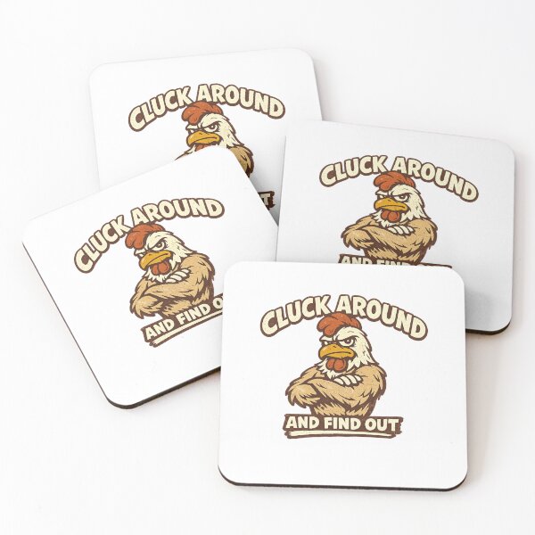 Item preview, Cluck Around and Find Out – Funny Angry Chicken designed and sold by LaughLab Apparel.