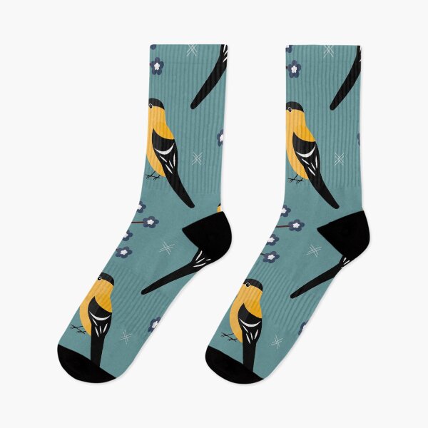 Item preview, American goldfinches on blue designed and sold by reneesillus.