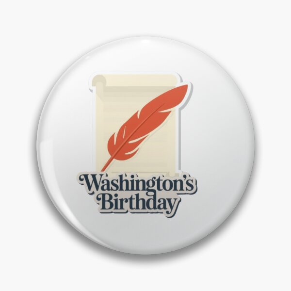 Item preview, Washington’s Birthday – George Washington Feather Scroll Sticker designed and sold by KomalArtStudio.
