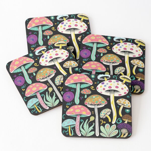 Item preview, Colorful Fantasy Mushroom Art for Psychedelic Art Lovers designed and sold by WildStroke.