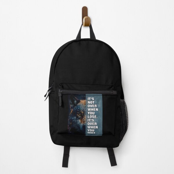 Item preview, Wild Wolf Motivational Quote- its not over when you lose, its over when you quit designed and sold by Inspirational Messages .