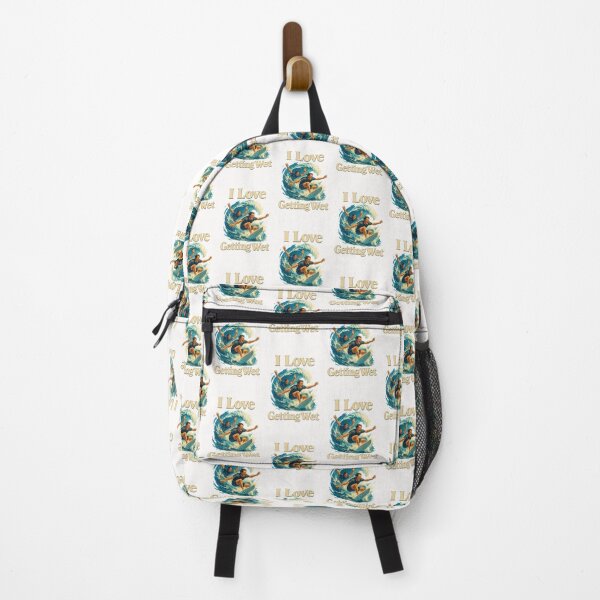 Item preview, I Love Getting Wet – Surfing Wave Pun designed and sold by Places On Earth.