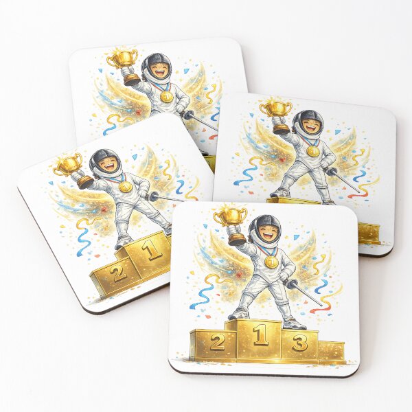 Item preview, Happy Fencing Champion designed and sold by ChillCharmStudio.