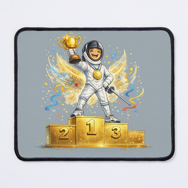 Item preview, Happy Fencing Champion designed and sold by ChillCharmStudio.