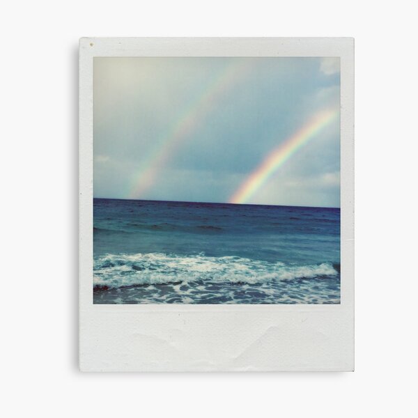 Double Rainbow Polaroid Canvas Print