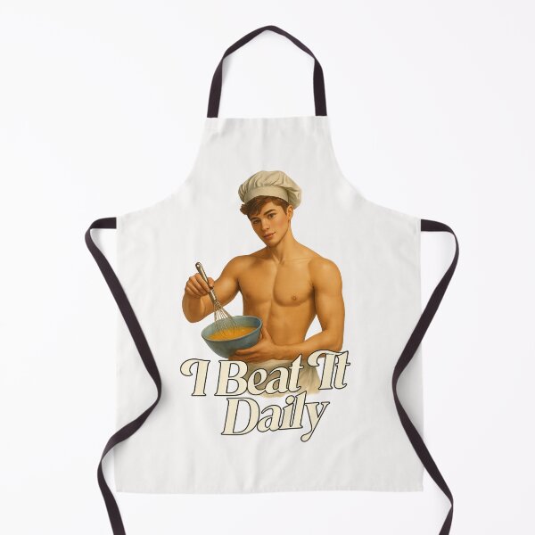 Item preview, I Beat It Daily – Shirtless Chef Mixing Batter designed and sold by Places On Earth.