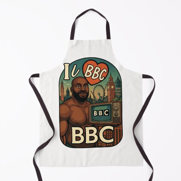 Item preview, I Love BBC – Buff Man with Vintage TV and London Icons designed and sold by Places On Earth.