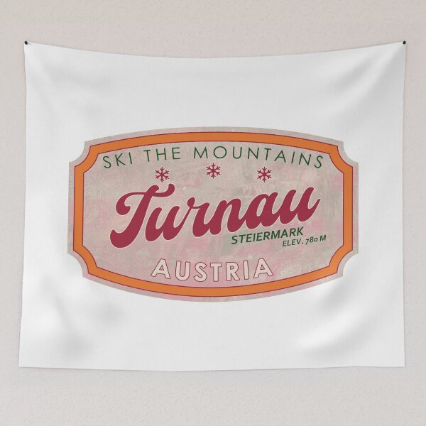 Item preview, Turnau, Austria, Steiermark, Ski, textured skiing badge designed and sold by Wanderful-roads.