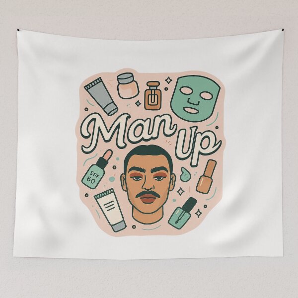 Item preview, Man Up - Men Deserve Skincare Too designed and sold by Places On Earth.