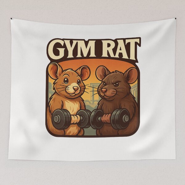 Item preview, Strong Like a Gym Rat - Workout Pun designed and sold by Places On Earth.