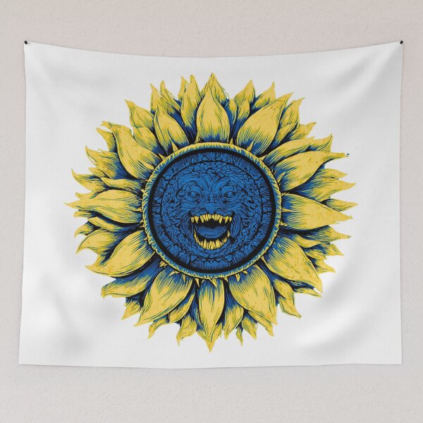 Item preview, UKRAINE WAR TOKEN Yellow & Blue Demon  designed and sold by Zen Candy 3000 Travis Nicholas Zariwny.