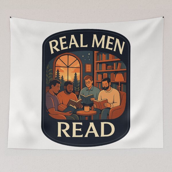 Item preview, Real Men Read Books - Reading is Masculine designed and sold by Places On Earth.