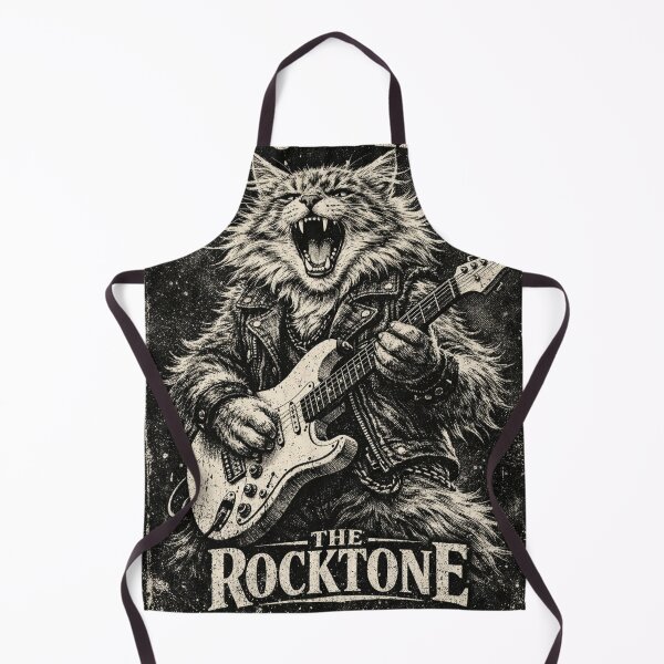 Item preview, Rockstar Cat | Feline Guitarist designed and sold by RockToneShop.