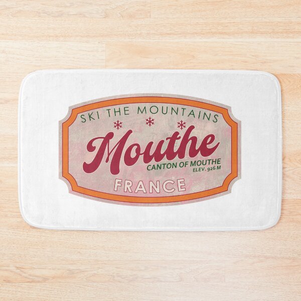 Item preview, Mouthe, France, canton of Mouthe, Ski, textured skiing badge designed and sold by Wanderful-roads.