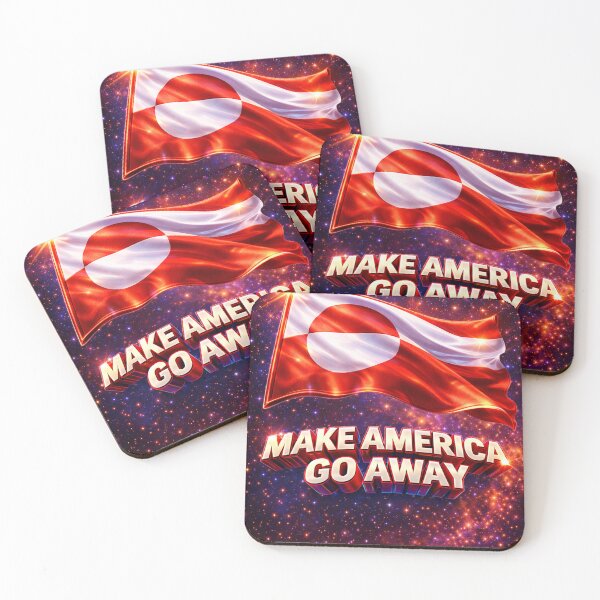 Item preview, Make America Go Away – Greenland Flag 80s Cosmic designed and sold by mindmadecrafts.