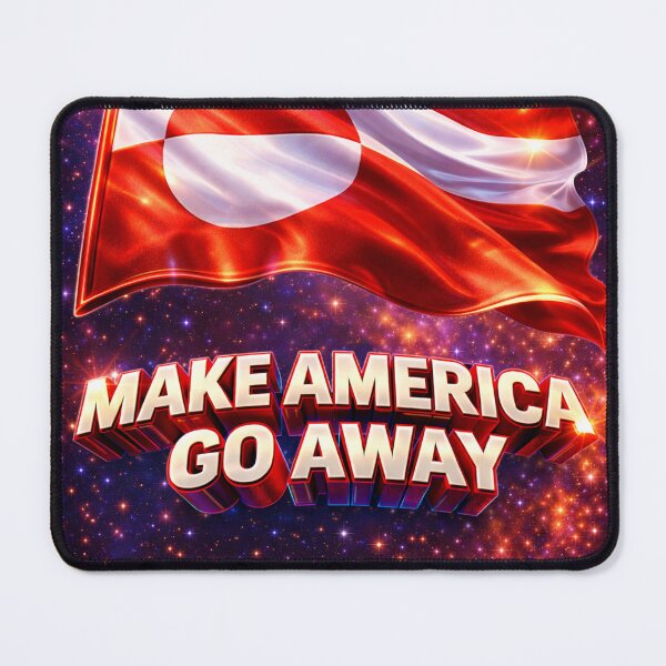 Item preview, Make America Go Away – Greenland Flag 80s Cosmic designed and sold by mindmadecrafts.