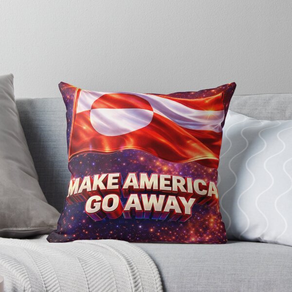 Item preview, Make America Go Away – Greenland Flag 80s Cosmic designed and sold by mindmadecrafts.