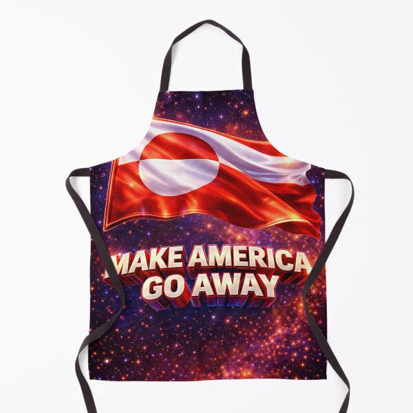 Item preview, Make America Go Away – Greenland Flag 80s Cosmic designed and sold by mindmadecrafts.