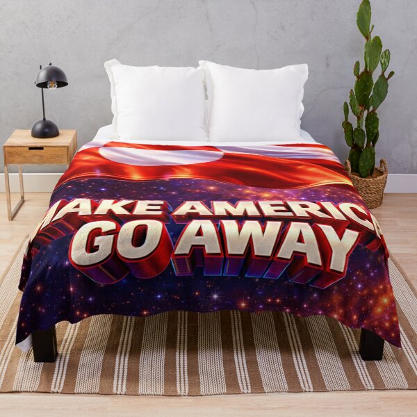 Item preview, Make America Go Away – Greenland Flag 80s Cosmic designed and sold by mindmadecrafts.
