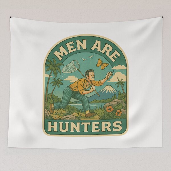 Item preview, Men Are Hunters – Butterfly Chase Edition designed and sold by Places On Earth.