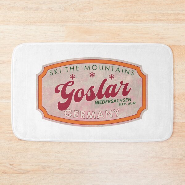 Item preview, Goslar, Germany, Niedersachsen, Ski, textured skiing badge designed and sold by Wanderful-roads.