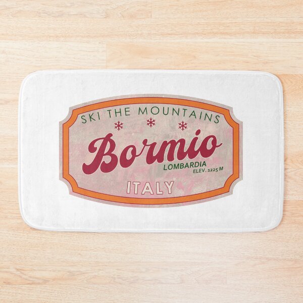 Item preview, Bormio, Italy, Lombardia, Ski, textured skiing badge designed and sold by Wanderful-roads.
