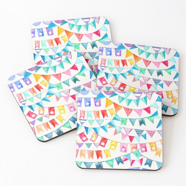 Item preview, Watercolour Rainbow Party Bunting designed and sold by Tangerine-Tane.
